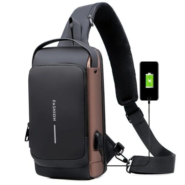 USB charging sport sling Anti-theft shoulder bag Waterproof Crossbody Bag Anti-theft Travel Shoulder Bag USB Charging Sport Slin