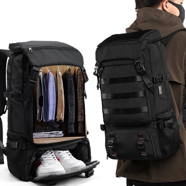 Large Capacity 80L Travel Bag Multifunctional Men's Laptop Duffle Backpack Mountaineering Luggage Hiking Oxford Rucksack XA912M