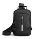 Multifunction Patent Nylon Chest Bag for Men, Waterproof Crossbody Bag,Anti-theft Travel Bag Male USB Charging Pack