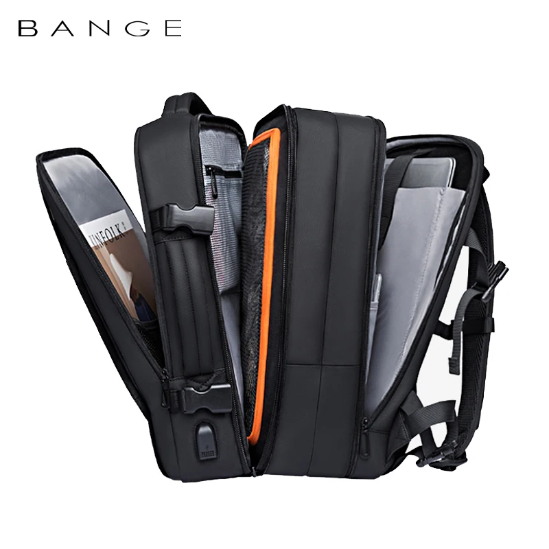 BANGE Men's Backpack Travel Waterproof 17.3 in Laptop Backpack Man Large Capacity Hiking Travel Bag Male Backpacks Women