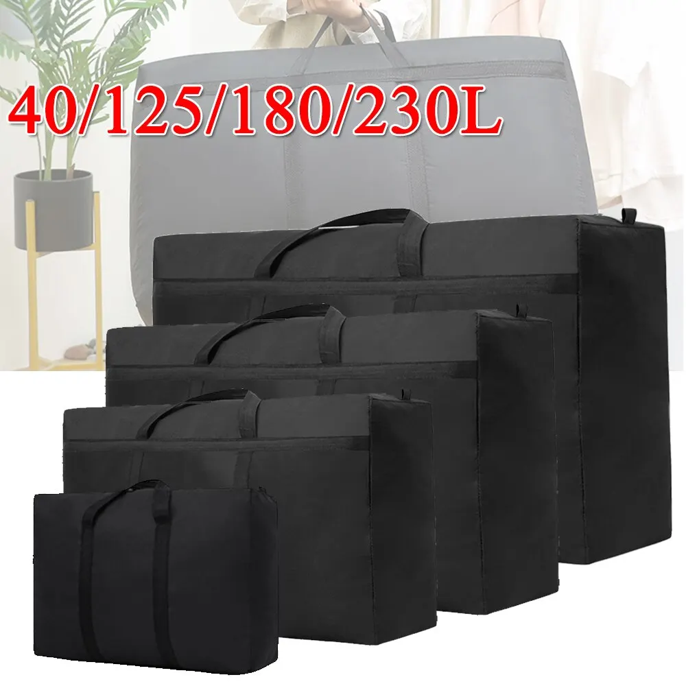 Foldable Oxford Cloth Hand Luggage Bag Large Capacity Portable Travel Clothes Storage Bags Zipper Unisex Moving Bag