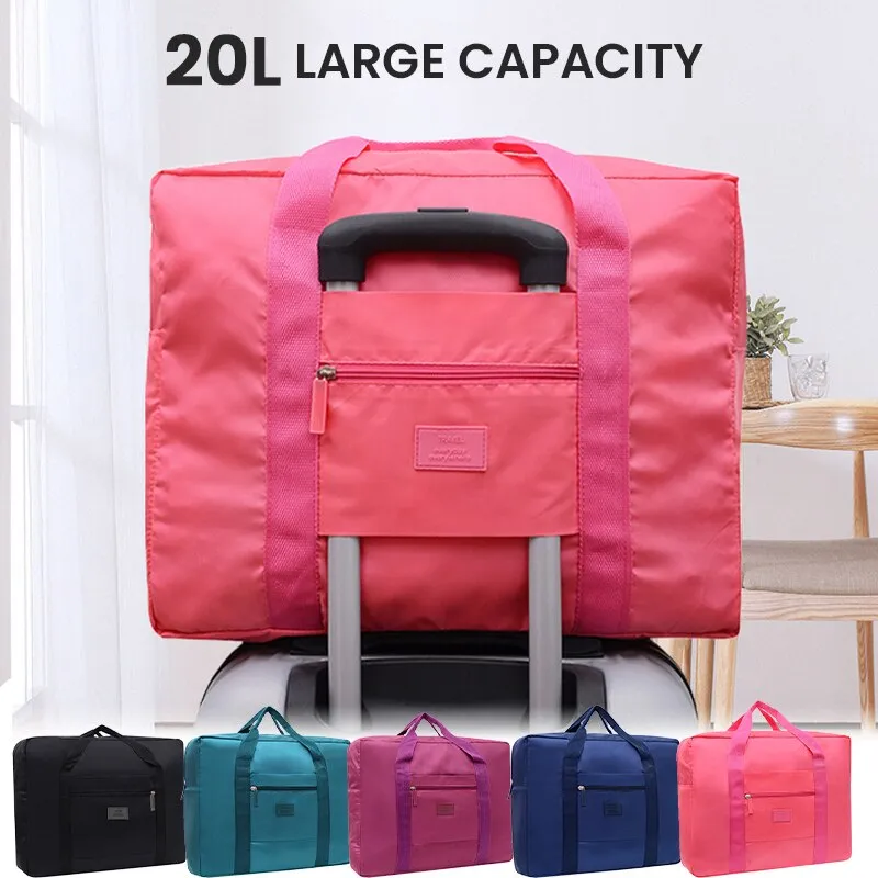 Foldable Travel Duffel Bag Lightweight Travel Bag for Women and Men Tote Carry On Luggage Bag Weekender Overnight Bag