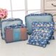 6pcs/set Travel Storage Bag Packing Cubes Flower Suitcase Pouches Luggage Waterproof Large Capacity Clothing Organizer Bags