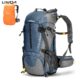 Lixada 50L Waterproof Climbing Bag with Rain Cover Nylon Rucksack Outdoor Sport Backpacking Camping Travel Trekking Bag Knapsack