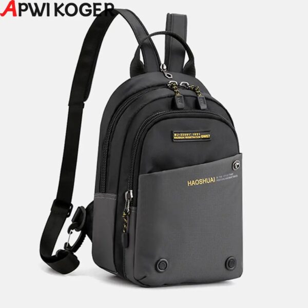 Men Travel Backpack Anti-Theft Backpacks Nylon Messenger Crossbody Bag Small Chest Pack Outdoor Sport Hiking Mountaineering Bag