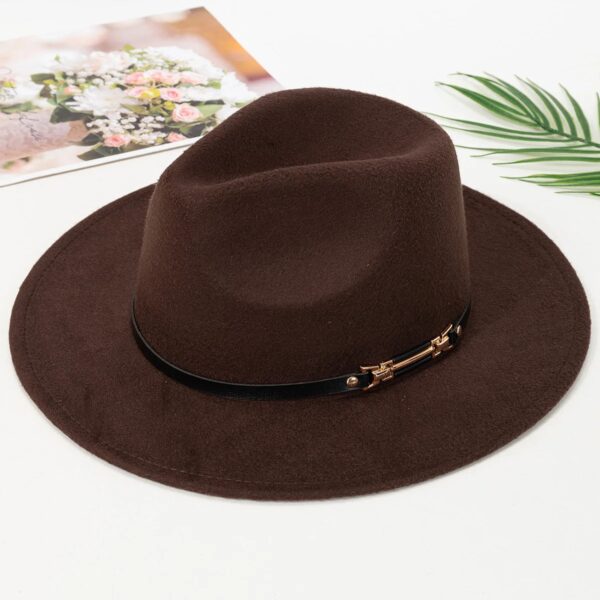 New Fashion Elegant Jazz Hat Woolen Hat Women's Spring Autumn Winter Woolen Fabric Vintage Literature Peaked cap