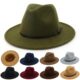 Men / Women Vintage Wide Brim Hat Church Party Ladies Felt Jazz Cap Cowboy Party Hat Jazz Hat