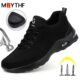 Summer Air Cushion Work Safety Shoes For Men Women Breathable Work Sneakers Steel Toe Shoes Anti-puncture Safety Protective Shoe