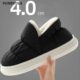 New Waterproof Plush Boots Slippers Men Indoor Outdoors Winter Home Warm Fluffy Anti-Skid Slippers Fur Sneakers Cotton Shoes Men