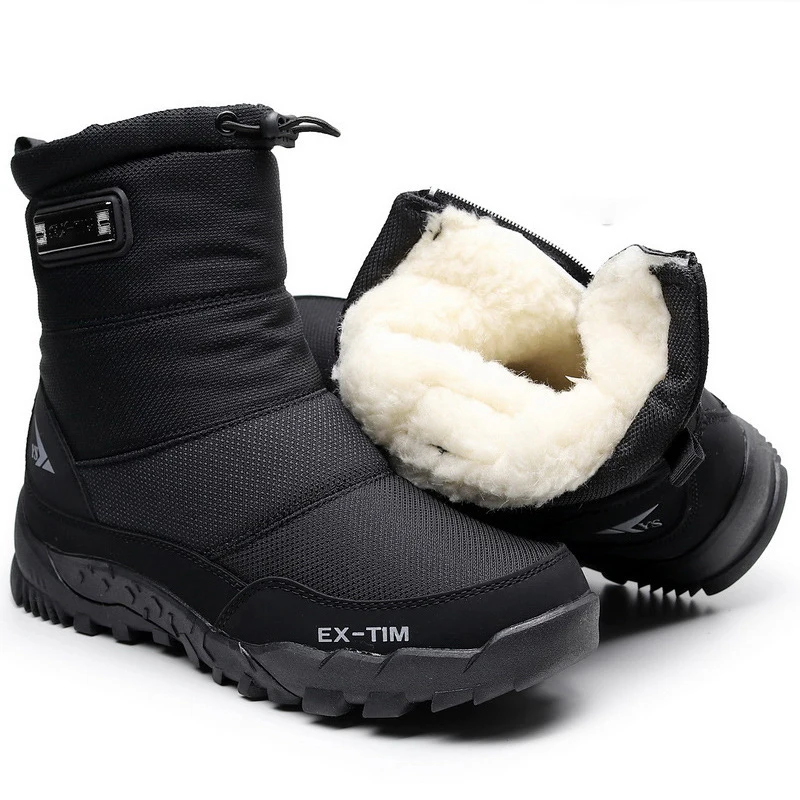Warm Winter Plush Snow Boots Men Women Outdoor Winter Boots Waterproof Cotton Shoes Wear Resistant And Anti Slip Ankle Boots