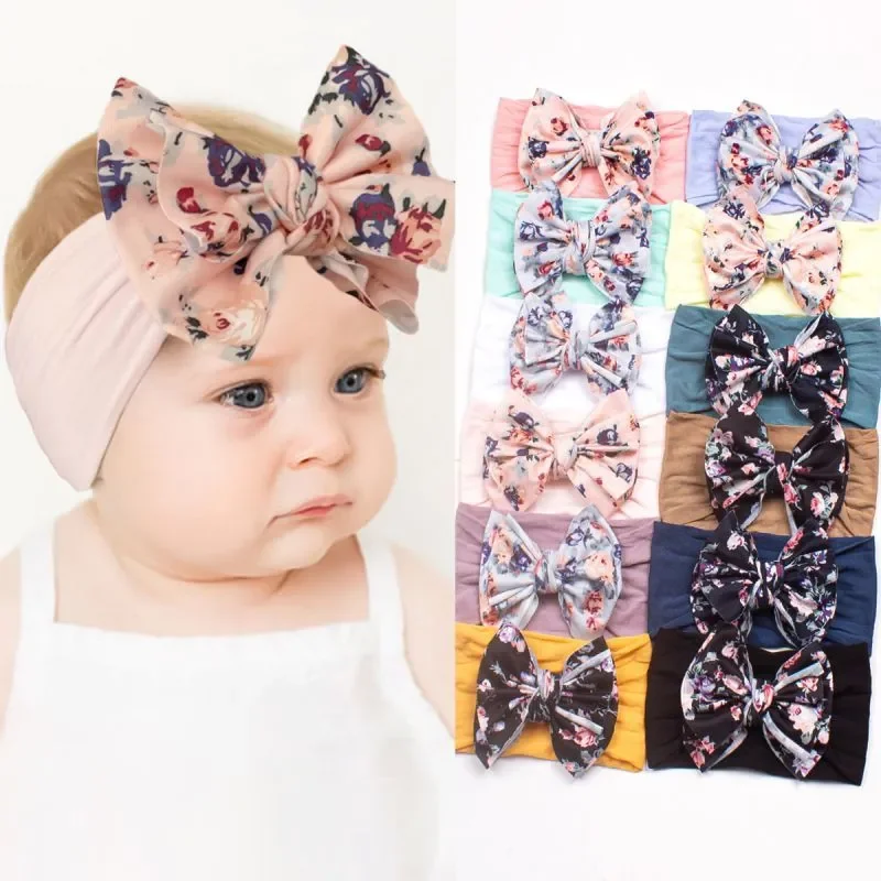 2023 New 1 Piece Baby Headband Flower Toddler Infant Kid Hair Accessories Girl Newborn Bow Turban Bandage Headwear Headwrap Gift