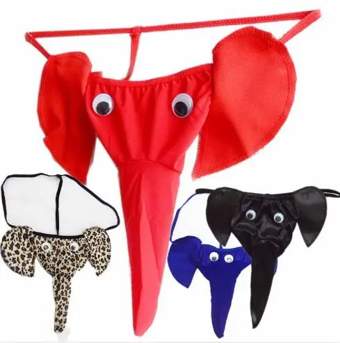 1PCS Men's Sexy Mini Brief Underpants Elephant Thongs Underwear Comfy Bikini Classic Briefs Male Panties Lover Gift